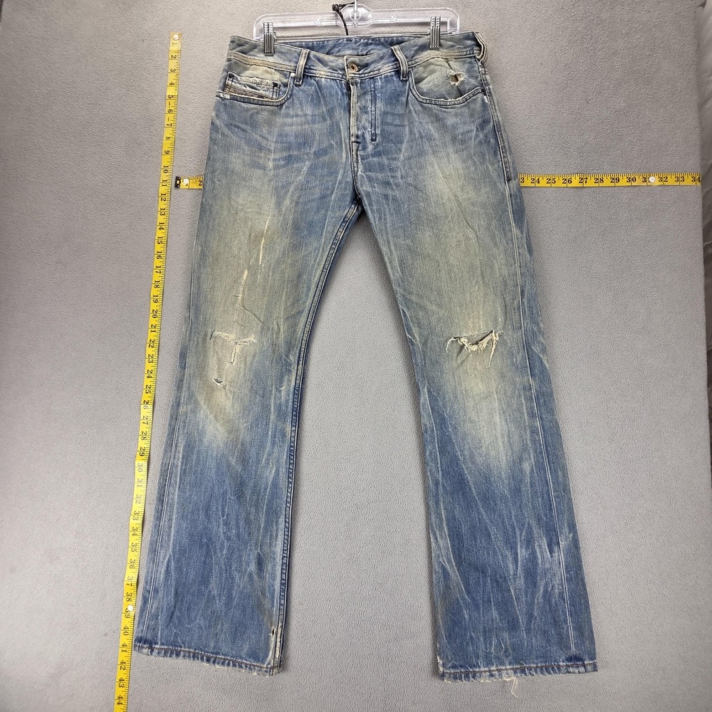 Diesel Jeans Mens 31x30 Blue Zatiny Bootcut Button Fly Made in Italy 008C0